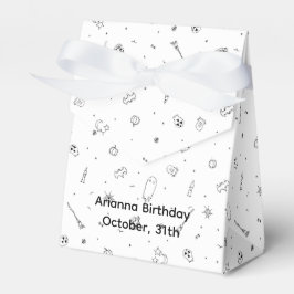 ハロウィーン誕生日パーティー | ミニマル幽霊デザイン フェイバーボックス