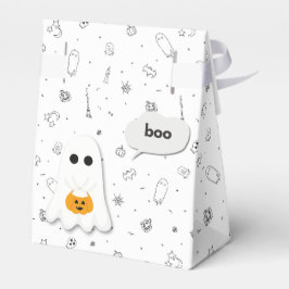ハロウィーン誕生日パーティー | ミニマル幽霊デザイン フェイバーボックス