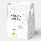 ハロウィーン誕生日パーティー | ミニマル幽霊デザイン フェイバーボックス (オープン)