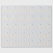 ハロウィーン誕生日パーティー | ミニマル幽霊デザイン ラッピングペーパー (フラット)