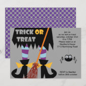 ハロウィーン誕生日パーティー 招待状 (正面/裏面)