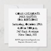 ハロウィーン誕生日パーティー 招待状 (裏面)