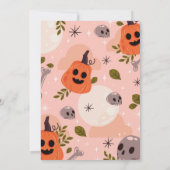 ハロウィーン誕生日フォーエバー4th女の子パーティー幽霊 招待状 (裏面)