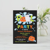 ハロウィーン誕生日プールパーティー 招待状 (スタンド正面)