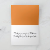 ハロウィーン誕生日ボーイサンキューパンプキンバルーン カード (内部)