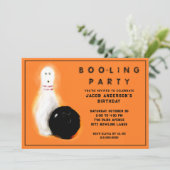 ハロウィーン誕生日ボーリングパーティの招待状 招待状 (スタンド正面)
