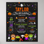 ハロウィーン誕生日マイルストーンのポスター任意の年齢 ポスター (正面)