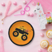 ハロウィーン誕生日モンスタートラック幽霊カボチャこうもり ペーパープレート (パーティー)