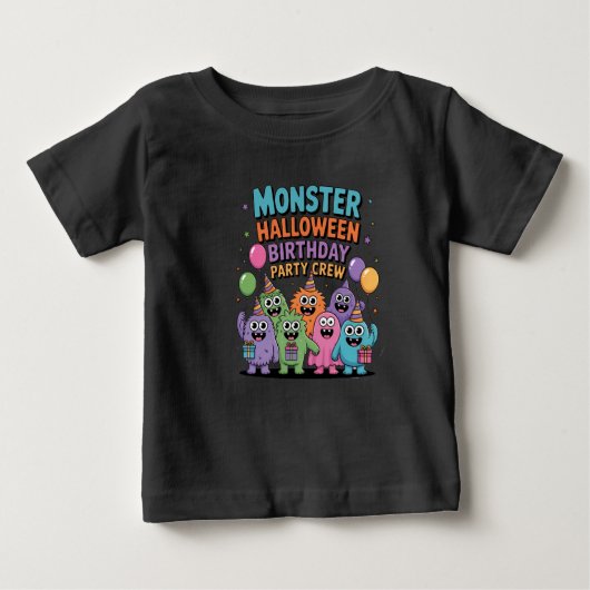 ハロウィーン誕生日モンスター ベビーTシャツ (正面)