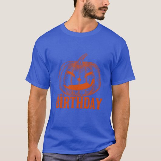 ハロウィーン誕生日レトロ Tシャツ (正面)
