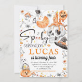 ハロウィーン誕生日不気味お祝い 招待状 (正面)