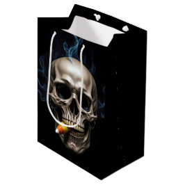 ハロウィーン誕生日喫煙スカル噛み込みキャンディーコーン ミディアムペーパーバッグ