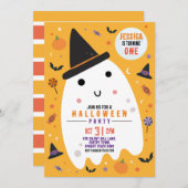 ハロウィーン誕生日幽霊ハッピーおもしろい 招待状 (正面/裏面)