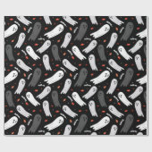 ハロウィーン誕生日幽霊名のカスタマイズ追加 ラッピングペーパー (フラット)