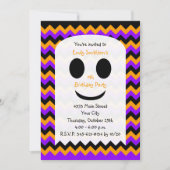 ハロウィーン誕生日招待状ハロウィーン幽霊 招待状 (正面)