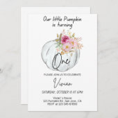 ハロウィーン誕生日招待状パンプキン招待状B-day サンキューカード (正面/裏面)