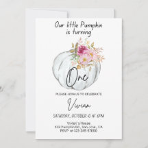 ハロウィーン誕生日招待状パンプキン招待状B-day