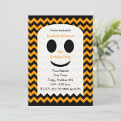 ハロウィーン誕生日招待状パーティー幽霊 招待状 (スタンド正面)