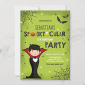 ハロウィーン誕生日招待状ヴァンパイアハローウィンパーティ 招待状 (正面)