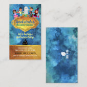 ハロウィーン誕生日招待状名刺 名刺 (正面/裏面)