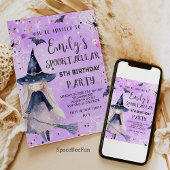 ハロウィーン誕生日招待状衣装パーティー魔女 招待状