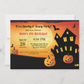 ハロウィーン誕生日招待状衣装パーティー 招待状 (正面)