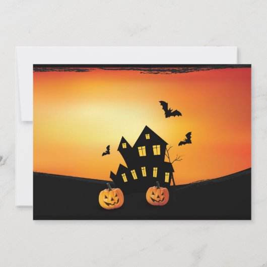 ハロウィーン誕生日招待状衣装パーティー 招待状 (裏面)