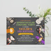 ハロウィーン誕生日招待状衣装パーティー 招待状 (スタンド正面)