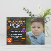 ハロウィーン誕生日招待状 | 可愛不気味い子 招待状 (スタンド正面)