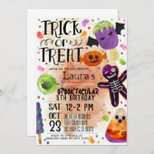 ハロウィーン誕生日招待状 招待状 (正面/裏面)