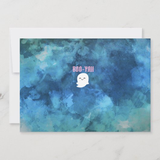 ハロウィーン誕生日招待状 招待状 (裏面)