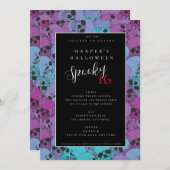 ハロウィーン誕生日招待状 招待状 (正面/裏面)