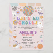 ハロウィーン誕生日招待状、編集可能ハロウィーン 招待状 (正面/裏面)