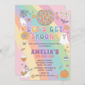 ハロウィーン誕生日招待状、編集可能ハロウィーン 招待状 (正面/裏面)