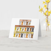 ハロウィーン誕生日猫 カード (黄色い花)