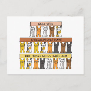 ハロウィーン誕生日猫 ポストカード