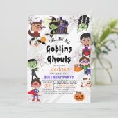 ハロウィーン誕生日衣装パーティの招待状 招待状 (スタンド正面)