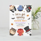 ハロウィーン誕生日衣装パーティーキッズおもしろいかわいい 招待状 (スタンド正面)
