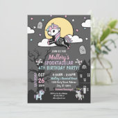 ハロウィーン誕生日衣装パーティーパステルユニコーン 招待状 (スタンド正面)