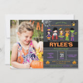 ハロウィーン誕生日衣装パーティー写真 招待状 (正面)