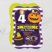 ハロウィーン誕生日衣装パーティー 招待状 (正面/裏面)