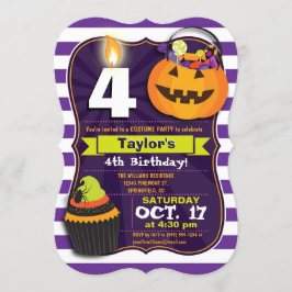 ハロウィーン誕生日衣装パーティー 招待状