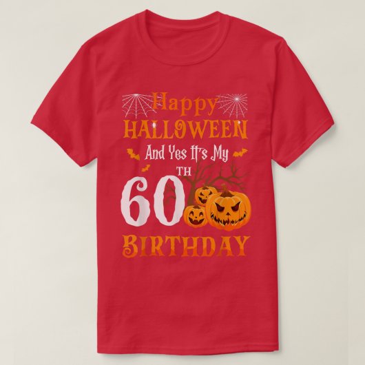 ハロウィーン誕生日60歳60thパーティーカボチャ tシャツ (デザイン正面)
