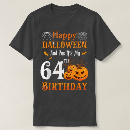 ハロウィーン誕生日64歳64thパパナポンプ tシャツ (デザイン正面)
