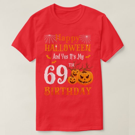 ハロウィーン誕生日69歳69thパパナポンプ tシャツ (デザイン正面)