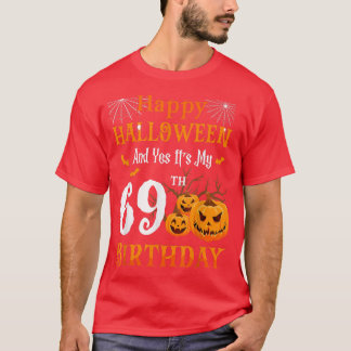 ハロウィーン誕生日69歳69thパパナポンプ tシャツ