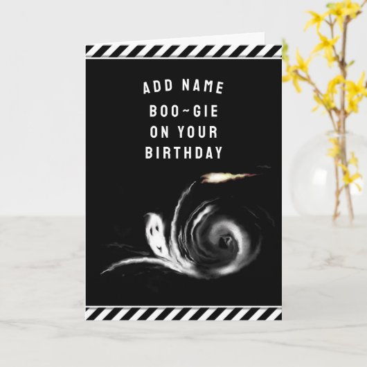 ハロウィーン誕生日 カード (黄色い花)