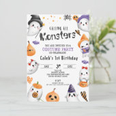 ハロウィーン誕生日、コスチュームパーティー、キッズパーティー 招待状 (スタンド正面)