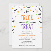 ハロウィーン誕生日 |不気味お祝い |パーティー 招待状 (正面)