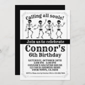 ハロウィーン誕生日 招待状 (正面/裏面)